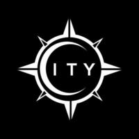 ity abstrakt Technologie Kreis Rahmen Logo Design auf schwarz Hintergrund. ity kreativ Initialen Brief Logo. vektor