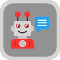 Roboter-Assistent-Vektor-Icon-Design vektor