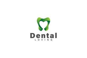 Dental liebend oder Dental Pflege Logo Design Vektor