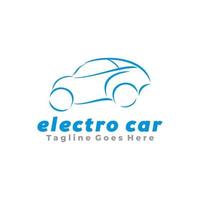 Elektro Auto Logo Design Vektor Illustration.