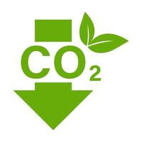 reduzierung der co2-emissionen symbolvektor stoppen sie das zeichen des klimawandels für grafikdesign, logo, website, soziale medien, mobile app, ui-illustration vektor
