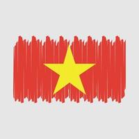 vietnam flag pinselvektor vektor