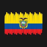 ecuador flagga borsta vektor