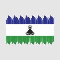 lesotho flagga borsta vektor