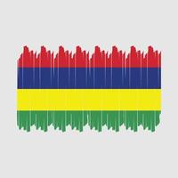 mauritius flagga borsta vektor