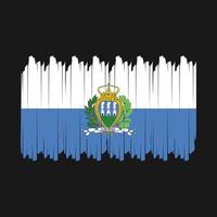 san marino flag pinselvektor vektor