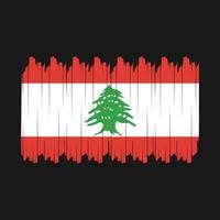 Pinselvektor der libanon-Flagge vektor