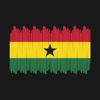 ghana flag pinselvektor vektor