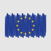 europeisk flagga borsta vektor