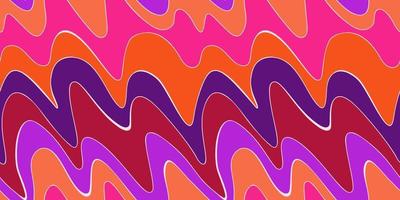 sömlös mönster med vågig rader i rosa och orange färger. vektor
