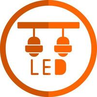 LED-Lampen-Vektor-Icon-Design vektor