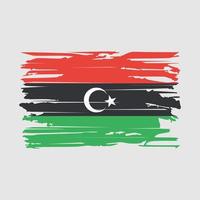 Libyen-Flagge-Pinsel-Vektor vektor