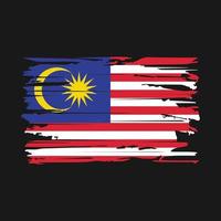 malaysia flagga borsta vektor