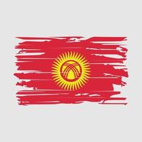 kyrgyzstan flagga borsta vektor