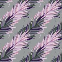 nahtloses Muster mit Federn. abstrakte tropische palmblätter. vektor