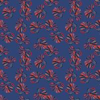nahtloses Muster mit tropischen Blättern. stilisierter Blumenhintergrund. vektor