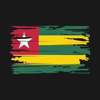 Togo flagga borsta vektor