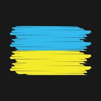 ukraina flagga borsta vektor