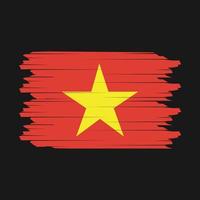 vietnam flagga borsta vektor