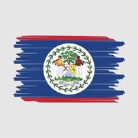 Pinselvektor mit Belize-Flagge vektor