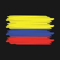 colombia flagga borsta vektor