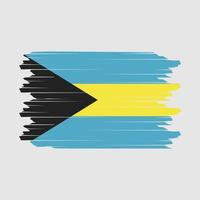 Pinselvektor der Bahamas-Flagge vektor