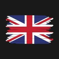 Pinselvektor der britischen Flagge vektor
