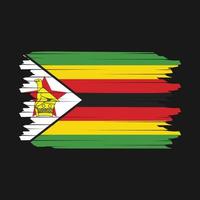 zimbabwe flagga borsta vektor