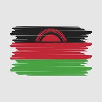 malawi flagga borsta vektor