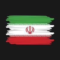 Pinselvektor der iranischen Flagge vektor