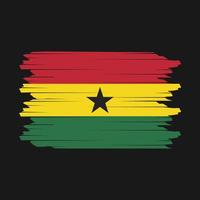 ghana flag pinselvektor vektor