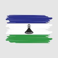 lesotho flagga borsta vektor