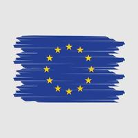 europeisk flagga borsta vektor