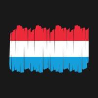 luxemburg flag pinsel vektor illustration