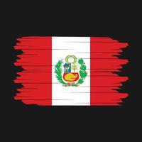 peru flagga borsta vektor