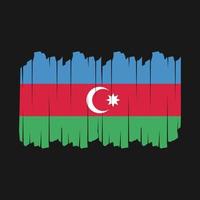 azerbaijan flagga borsta vektor illustration