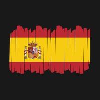 spanien flagge pinsel vektor illustration