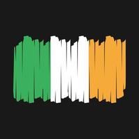 irland flagga borsta vektor illustration