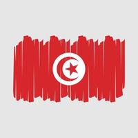 tunisien flagga borsta vektor illustration