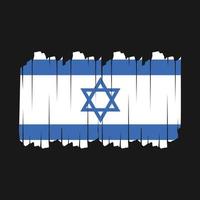 Israel flagga borsta vektor illustration
