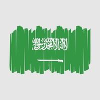 saudi flagga borsta vektor illustration