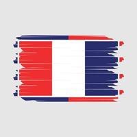 Frankrike flagga borsta vektor