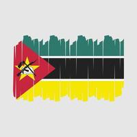 moçambique flagga borsta vektor illustration