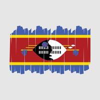 swasiland flag pinsel vektor illustration