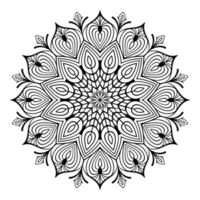 Mandala Färbung Seite Muster Kunst, Blumen- Gekritzel Mandala zum Färbung Seiten Innere vektor