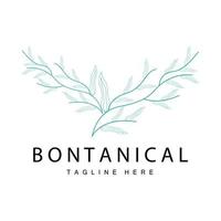 botanisch Logo, Natur Pflanze Design, Blume Pflanze Symbol Vektor mit Linie Modell-