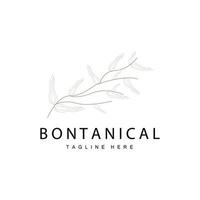 botanisch Logo, Natur Pflanze Design, Blume Pflanze Symbol Vektor mit Linie Modell-