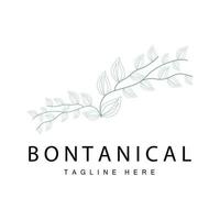 botanisch Logo, Natur Pflanze Design, Blume Pflanze Symbol Vektor mit Linie Modell-