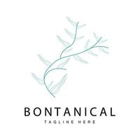 botanisch Logo, Natur Pflanze Design, Blume Pflanze Symbol Vektor mit Linie Modell-