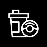 Kaffee-Donut-Vektor-Icon-Design vektor